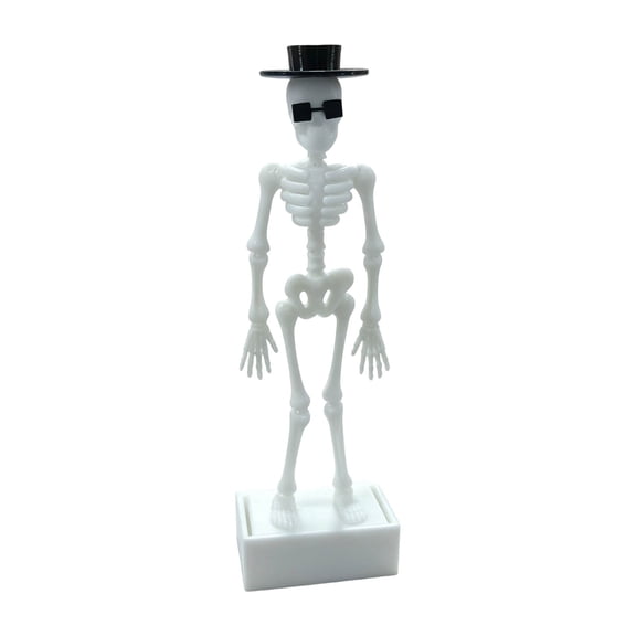 Fish Tank Dancing Skeleton Bubbler Decor, Skeleton Figurine with Hat and Sunglasses Aquarium Air Bubble Ornament