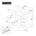 thumbnail image 6 of GDF Studio 36" Bathroom Vanity with Sink Combo, Freestanding Cabinet with Drawers, Solid Wood Frame, Black, 6 of 8