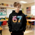 thumbnail image 4 of Kids 67 Hoodie Boys Girls Funny Six Seven 6 7 Meme Pullover Hoodie Casual Soft Active Sport Outdoor Sweatshirt Black 2 Y-3 Y, 4 of 7