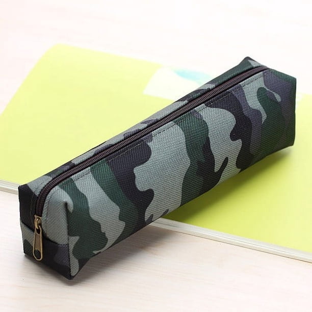 Fiudx Estuche de Camuflaje, Multiusos para Útiles Escolares, Minibolso de Lona Moderno, Duradero y Espacioso, Perfecto para Guardar Útiles y Accesorios de Escritura, Regalo para Niños, Tamaño 1 Unida