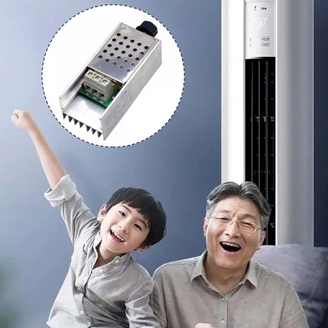 Langgg Régulateur de Tension Électronique 6000W 0-220V Conditions de Charge Résistantes pour Appareils Électriques