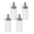 thumbnail image 3 of 5 x 4 botellas pequeñas, tarros de especias vacíos, botellas transparentes multifuncionales para condimentos, mini contenedores para senderismo y barbacoa. 5 piezas, 3 of 8