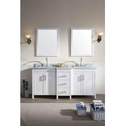 ARIEL HOLLANDALE 73 IN. DOUBLE SINK VANITY SET IN WHITE