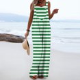 thumbnail image 7 of BLVB Women Overalls Sleeveless Striped Jumpsuits Wide Leg Bib Pants Rompers Summer Beach Outfits with Pockets, 7 of 7