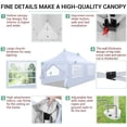 thumbnail image 5 of SANOPY 10' x 20' EZ Pop up Canopy Party Tent, Outdoor Event Instant Gazebo with 6 Removable Sidewalls for Camping Wedding Picnic, White, 5 of 10
