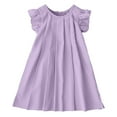 thumbnail image 4 of Gubotare Dress Girl Girls Dress Short Sleeve Sleepshirts,Heart Print Princess Daily Dress Size 6-7T (Purple,6-7 Years), 4 of 7
