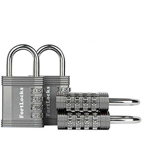 Locker Lock Topfun Combination Lock 4 Digit Padlock Re-settable Combo Lock Gym Lock Waterproof Outdoor Combination Lock for Gate Silver-Ⅰ Toolbox Cases 