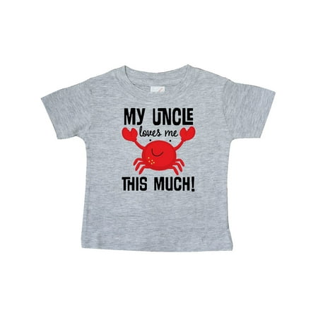

Inktastic Uncle Loves Me Childs Crab Gift Baby Boy or Baby Girl T-Shirt