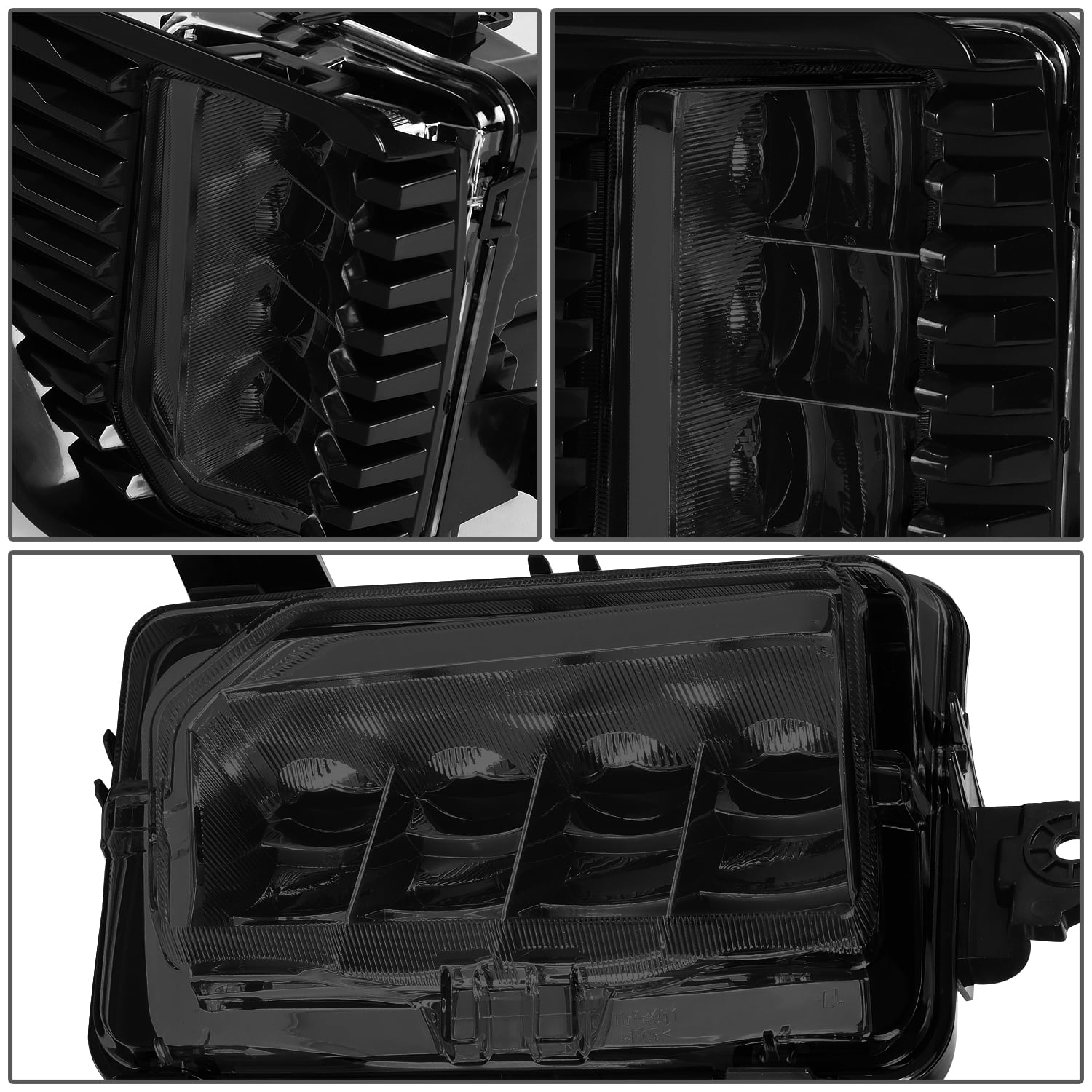 For 2019 to 2021 GMC Sierra 1500 Pair of Smoked Lens Full LED Lighting Driving Fog Lights Lamps with Switch and Bezels 20
