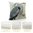 thumbnail image 4 of Qinduosi Pillow Covers Double Sided Decorative Couch Cushion Cover for Throw Pillows Linen Square Watercolor Heron Pillowcase White, 4 of 5