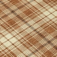 thumbnail image 4 of 8' Brown Black And Beige Round Plaid Washable Indoor Outdoor Area Rug, 4 of 5
