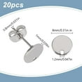 thumbnail image 6 of 1set 10Pcs 24K Gold Plated Flat Round Stud Earring Findings 304 Stainless Steel Stud Earring Findings Blank Earring Flat Round Studs Earring for Earring DIY Jewelry Making Hole:1.2mm, 6 of 8