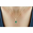 thumbnail image 6 of 3 1/3 Carat T.G.W. Emerald And White Diamond Accent 14K Gold over Silver 3-Piece Jewelry set, 6 of 7