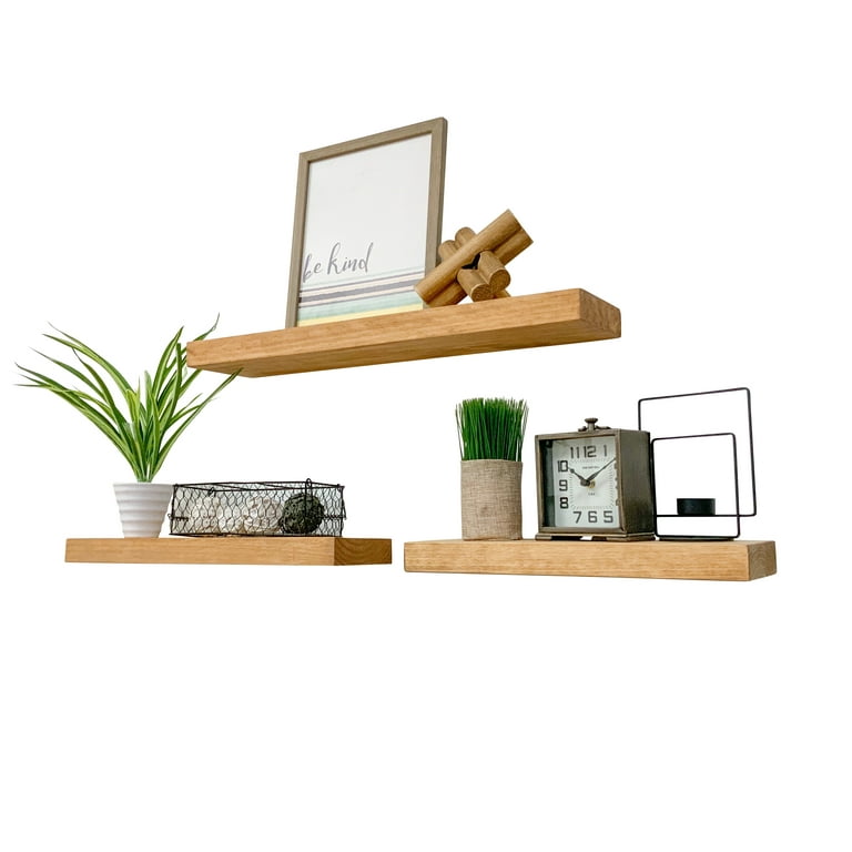 Floating Shelves, Set of 3 Wall Shelves (Multiple Sizes & Colors) by Icona  Bay