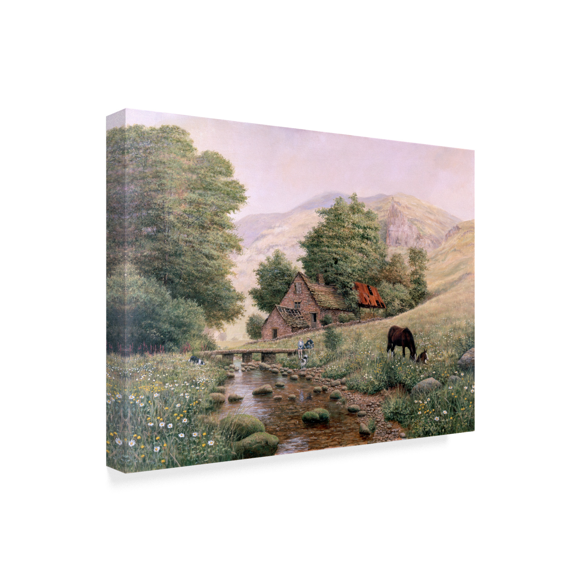 Trademark Fine Art 'Grazing' Canvas Art by Bill Makinson