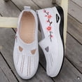 thumbnail image 4 of Domuza Orthopedic Shoes for Women Arch Support Non Slip Slip on Nurse Shoes Wide Width Knitted Mesh Stretch Walking Shoes Comfortable 2026 Orthopedic Shoes White 6.5（EU-37）, 4 of 6