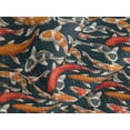 thumbnail image 3 of Ambesonne Koi Fish Quilted Coverlet 3 Pcs, Japanese Carp Peaceful Art, Queen Size, Dark Petrol Blue and Orange, 3 of 4