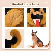 MaoGoLan 5Pcs Stuffed German shepherd toys 20 Mommy German Shepherd Stuffed Animals Dog with 4 Puppies