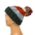 thumbnail image 2 of Empire Cove Cable Knit Beanie with Pom Pom Winter Multi Color Womens - Charcoal, 2 of 3