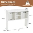 thumbnail image 5 of JOIVI Desktop Bookshelf, Countertop Storage Organizer Rack, Desk Hutch with 5 Shelves for Computer Desk, 3-Tier Desktop Display Organizer Rack for Office Dorm, White, 5 of 9