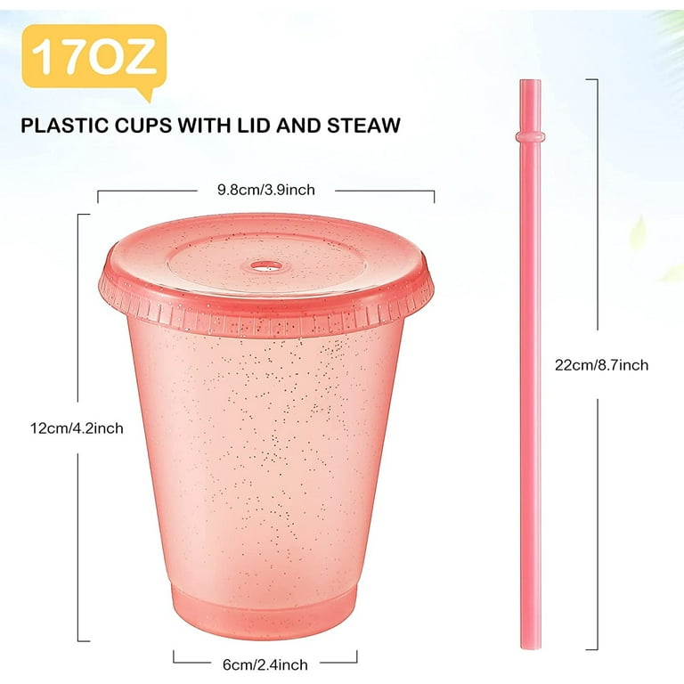 36 Pack 16 oz Glitter Cup with Straws and Lids, Plastic Reusable Tumblers  with Lids and Straws Bulk …See more 36 Pack 16 oz Glitter Cup with Straws