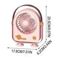 thumbnail image 3 of Floleo Upgraded Retro Desktop Fan, Portable Handheld USB Rechargeable Fan, Vintage Style Cooling Fan for Home Office Outdoor, Gift Idea with 3 Speeds, 3 of 7