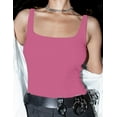 thumbnail image 2 of Women's Square Neck Sleeveless Bodysuit Double Lined Tops Thong Bodysuit, 2 of 3