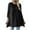 Black, variant on IROINNID Long Sleeve Dress for Women Mid-Length Shift Dress Round-Neck Comfy Long Sleeve Loose Solid Dress,Navy