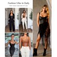 thumbnail image 2 of Body Popilush Shapewear para mujer, corsé de encaje y control de barriga, camisetas sin mangas de piel sintética, 2 of 6