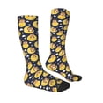 thumbnail image 3 of Picia Women Crew Soft Moisture-wicking Socks Moon Bear Pattern Design Cotton Socks, One Size fit All, 3 of 9