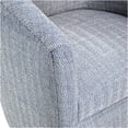 thumbnail image 5 of JERFIT Modern Swivel Barrel Chair with High Back, 360° Rotation, Indigo Blue Herringbone Fabric, for Living Room, Bedroom, Office, 5 of 6