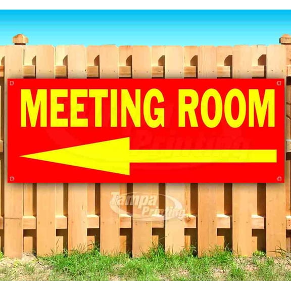 Meeting Room 13 oz Vinyl Banner With Metal Grommets