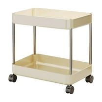 Multi-Layer Storage Rack on Wheels with Brakes | Narrow Cart Organizer for Kitchen, Bathroom & Living Room | 57x33x21cm Mobile Shelf for Snacks, Fruits & Toiletries