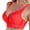 Red, variant on CHUOU Womens Lace Gathered Bra Straps Cup Underwear
