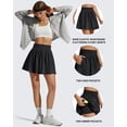 thumbnail image 4 of Falda Short de Tenis G4Free Negra de Cintura Alta con Bolsillos, 4 of 6