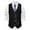 Black, variant on Puffer vest Mens Fashion Stripes Retro Casual Suit Vest