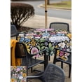 thumbnail image 5 of Outdoor Tablecloth with Umbrella Hole for Patio/Picnic/Party/Camping, Sunflower Waterproof Table Cloth Square Cover Washable, Colorful Flowers Summer Botanical (60"x 60"), 5 of 8