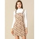 thumbnail image 2 of Vestido Floral Allegra K Mono Correa Ajustable Pana Caqui XS, 2 of 7
