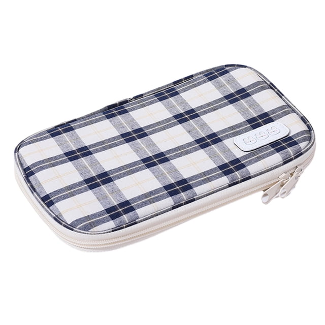 Estuche para lápices de gran capacidad FloreceBien - Organizador sencillo con cremallera - Adultos y adolescentes, color negro