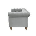 thumbnail image 6 of Londynn Loveseat Grey Velvet 71L x 33.5W x 30.3H Button Tufted Rolled Arm, 6 of 8