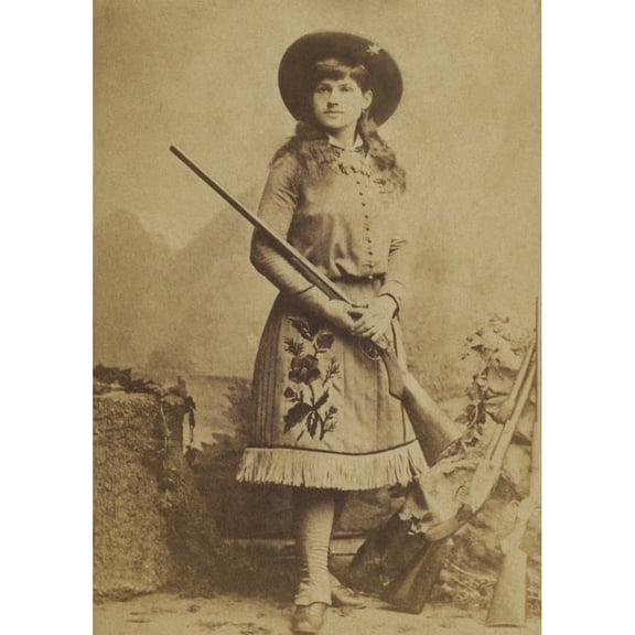 Miss Annie Oakley In 1885 History (24 x 36)
