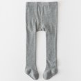 thumbnail image 2 of Ulitacool Pants For Girls 0-9 Months Baby Tights Soft Organic Leggings Kids Tights Newborn Warm Tights For Relax Fit Daily Wear Grey, 2 of 3