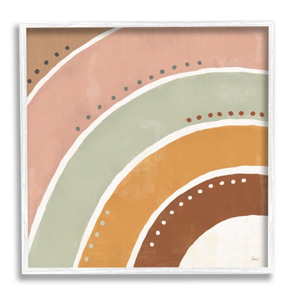 Stupell Indtries Desert Half Rainbow Arches Polka Dot Stripes,24 x 24,Design by Veronique Charron