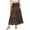 Brown, variant on Wdgfv Women's Summer Maxi Skirt Trendy High Waist Pleated Ruffle Long Skirts Flowy Beach Boho Skirt Dress with Pockets
