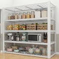 thumbnail image 4 of Legooin 60"W x 24"D x 72"H Heavy Duty Garage Rack Storage Shelving Unit Industrial Wire shelf 3000 lbs Capacity Utility Shelving for Warehouse Basement, White, 4 of 10