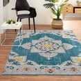 thumbnail image 3 of Ox Bay Blake 7'9" x 9'9" Blue/Gray Mandala Durable Performance Indoor/Outdoor Area Rug, 3 of 9
