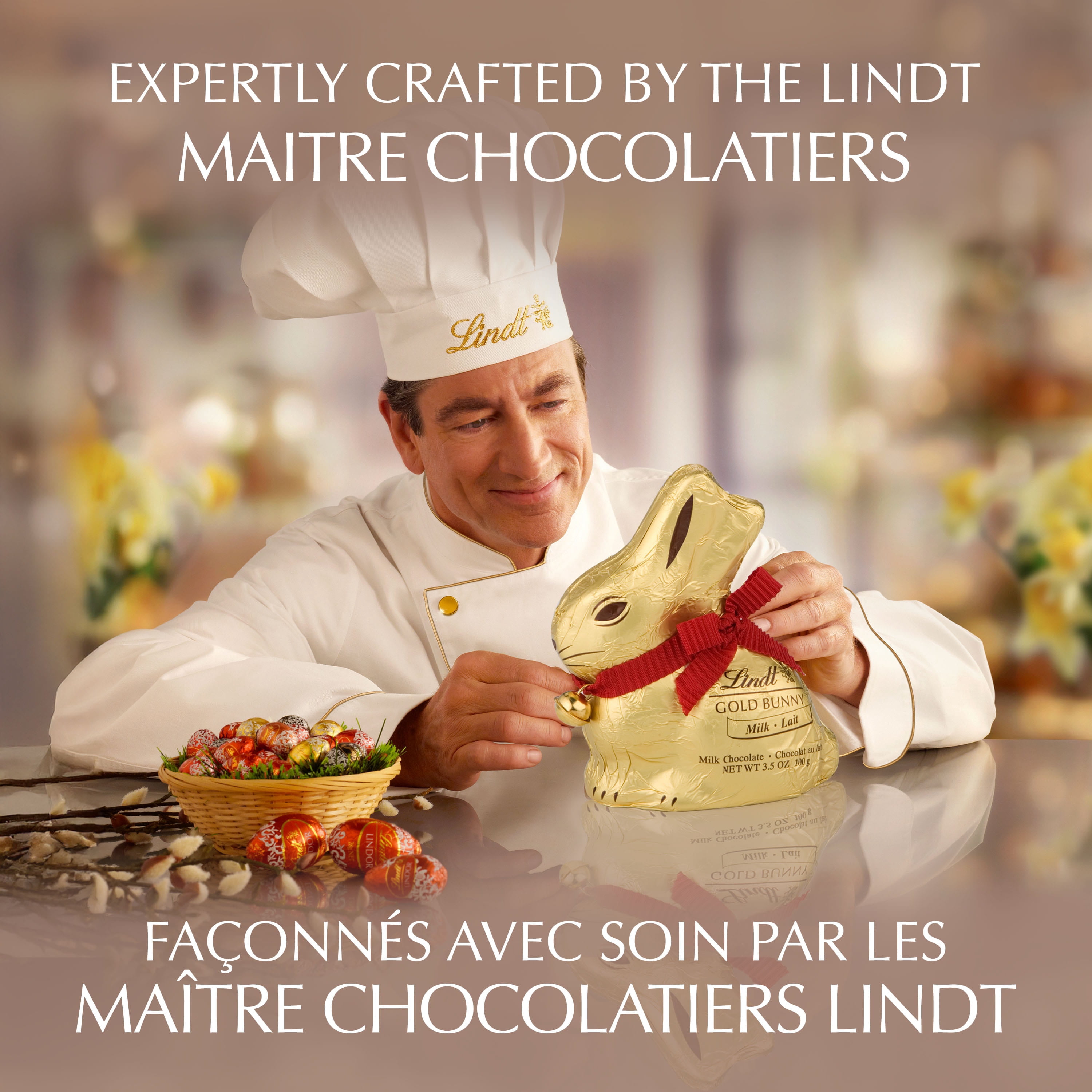 Lapin de Pâques en chocolat au lait GOLD BUNNY de Lindt–100 g