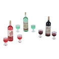 thumbnail image 2 of Mini Wine Glass,  Dollhouse Mini Drink Bottle  for Game for Party for Kitchen, 2 of 8