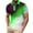 1 Green, variant on Men's Printed Zip Shirt,Button-Down Collar Short Sleeve Casual Bench T-Shirts Green L