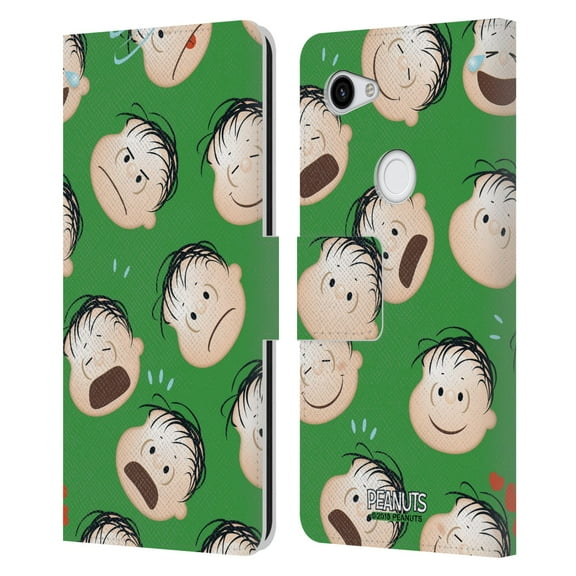 Head Case Designs Officially Licensed Peanuts Character Patterns Linus Leather Book Wallet Case Cover Compatible with Google Pixel 3a